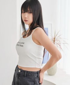 WEGO 【カップ付きインナー】グラフィックプリントカップインキャミ