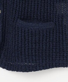 JOSEPH ABBOUD 【エコ素材和紙使用・日本素材】和紙杢メッシュクルーネック ニットジレ