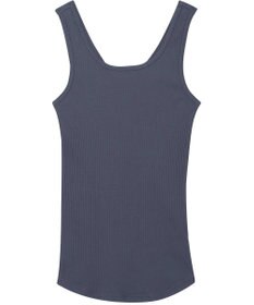 une nana cool 綿100%生地使用 リブ編みコットン タンクトップ