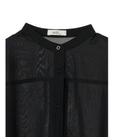 earth music&ecology シアーバンドカラーシャツ