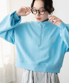 WEGO ハーフジップショートスウェット