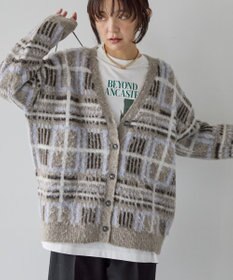 AMERICAN HOLIC アソート柄シャギーニットカーディガン