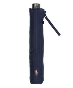 MOONBAT 【大きめ70cm】POLO RALPH LAUREN 折りたたみ傘 メンズ ストライプ ワンポイント刺繍