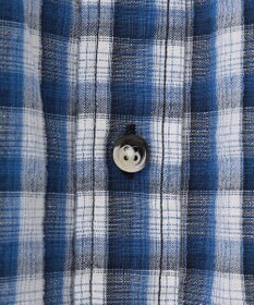 JOSEPH ABBOUD 【サスティナブル】リヨセルリネンチェック 半袖シャツ