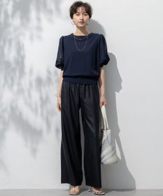 23区 L 【洗える】シアーチェッククロスコンビ ニット