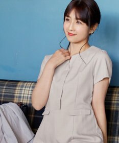 Tiaclasse 【小倉優子さん着用・洗える】フラップ付きミディアム丈フレアワンピース