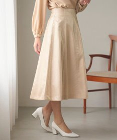 Feroux 【洗える】シャイニーフレアスカート