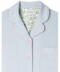 une nana cool 【綿100%】60/2 やわらか天竺 半袖開襟パジャマ MADE WITH LIBERTY FABRIC