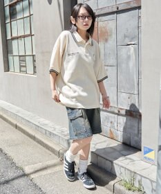 WEGO 【ユニセックス着用ITEM/MLサイズ展開】ワッフルラインポロ