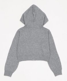 WEGO フラッフィーグラフィックジャガードニットZIPパーカー