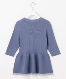 ANY SIS S シアーフリルペプラム ニット