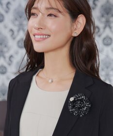 Tiaclasse フラワーツイードコサージュ