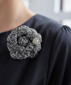 Tiaclasse フラワーツイードコサージュ