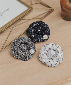 Tiaclasse フラワーツイードコサージュ