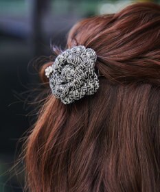 Tiaclasse フラワーツイードコサージュ