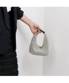 UNBILLION カシュカシュ cachecache / シルバービーズ手提げバッグ