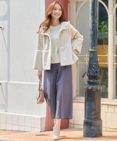 ANY SIS 【保温性あり/洗える】サーモ 2WAYストレッチ ワイドパンツ