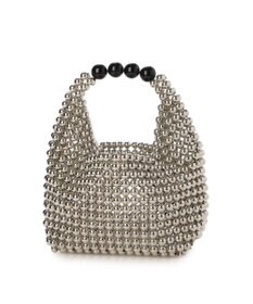 UNBILLION カシュカシュ cachecache / シルバービーズ手提げバッグ