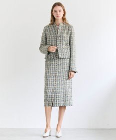 BEIGE， BERYL / ファンシーツイードノーカラージャケット