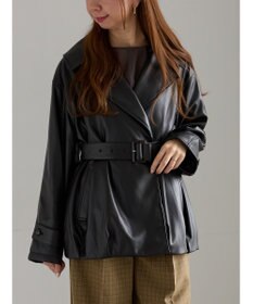 Te chichi レザーショートトレンチコート《2025Autumn catalog vol.2 item》