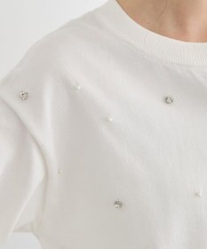 earth music&ecology パール＆ビジューカーディガン