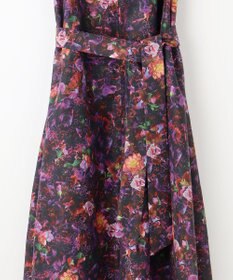 自由区 【カトリエムブーケ】フラワープリントフレアワンピース