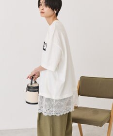 AMERICAN HOLIC カレッジロゴレースドッキングＴシャツ