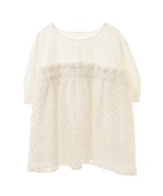 Green Parks フェザージャガードドッキングブラウス