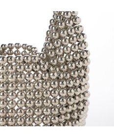 UNBILLION カシュカシュ cachecache / シルバービーズ手提げバッグ