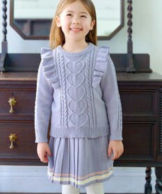 ANY KIDS プリーツニットスカート