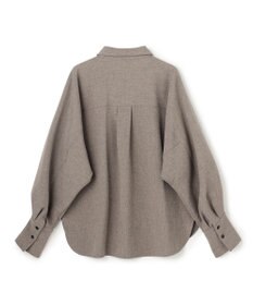 uncrave ウォッシャブルウールライクツイル ドルマンシャツ