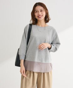 Green Parks 七分袖ドルマン裏毛シアードッキングプルオー