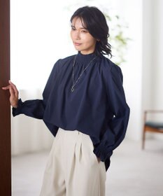 ANY フリルネックブラウス