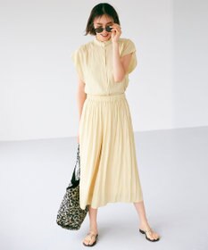 組曲 【新色追加・ウエスト調整可】ギャザーライトデシン パンツ