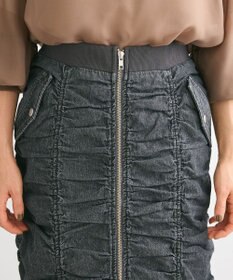 Green Parks ・ＳＵＧＡＲ　ＳＰＯＯＮデニムフロントＺＩＰナロースカート