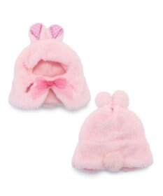 Mother garden しろたん ついてきちゃうマスコット 着せ替え服 《うさぎポンチョ 桃》 単品