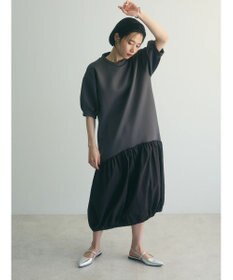 Green Parks ａ．異素材切り替えバルーンワンピース