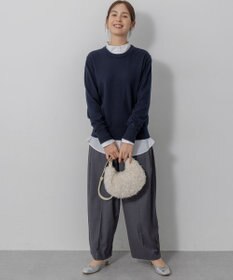 組曲 S 【加藤ローサさん着用 / 前後着用可】コットンタッチシャーティング刺繍入り ブラウス