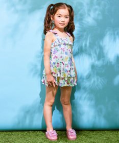 ANY KIDS 総柄 フリル ワンピース 水着
