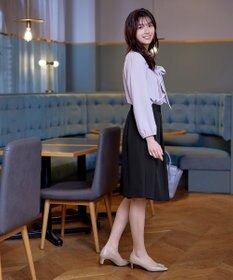 Tiaclasse 【洗える】大人上品なフレアタックスカート