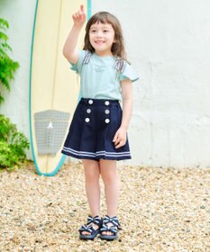 ANY KIDS ひんやりクール 肩リボンTシャツ