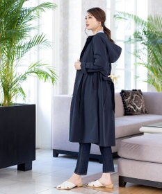 Tiaclasse L 【洗える】撥水フードフレアコート