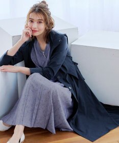 Tiaclasse 【洗える】撥水フードフレアコート