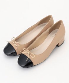 組曲 バイカラーバレエシューズ ベージュ系