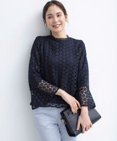 組曲 【WEB限定】フラワーレース 袖フレアトップス