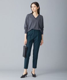 ICB 【新色追加・洗える】 ウールマットウース テーパードパンツ