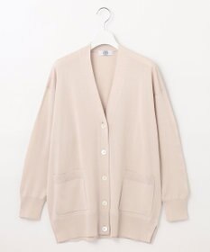 J.PRESS LADIES L 【洗える】シルキーレーヨンストレッチ Vネック カーディガン