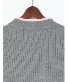 Te chichi 配色レイヤードリブニットプルオーバー