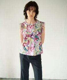 GRACE CONTINENTAL フラワーガーデンプリントトップ