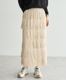 YECCA VECCA フリンジロングスカート